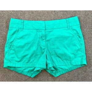 J Crew Shorts Womens 2 Broken In Chino Flat Front Low Rise Cotton Preppy Summer